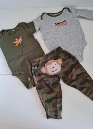 Костюм тройка комплект боди боді штани броки