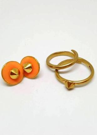 Набор: два кольца и серьги pilgrim дания элитная ювелирная бижутерия4 фото