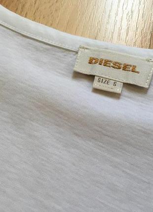 Біла футболка з принтом diesel6 фото