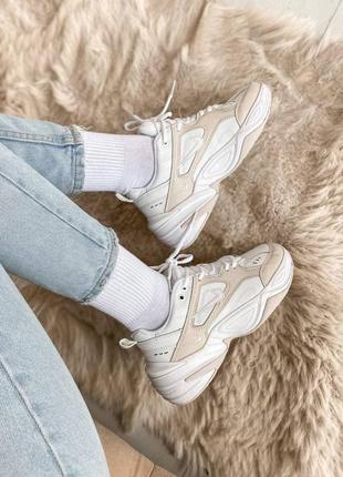 Жіночі кросівки nike mk2 tekno white beige купити накладеним платежем (36-40)