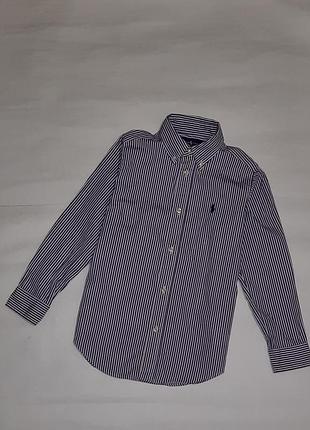 Крута сорочка в смужку ralph lauren 6-7років