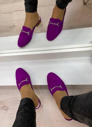 Мюли замшеві шльопанці мюлі замшеві