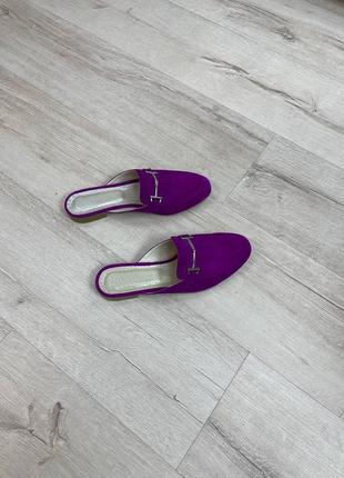 Мюли замшеві шльопанці мюлі замшеві