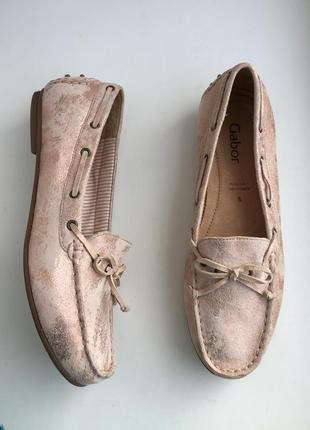 Шкіряні мокасини gabor туфлі нові, шкіряні мокасіни 39 р.1 фото