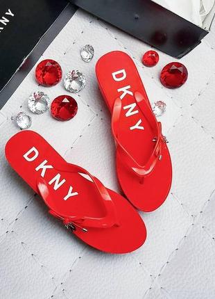 Dkny оригинал алые вьетнамки на платформе4 фото