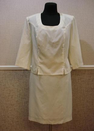 Строгая классическая юбка юбка - карандаш блуза с рукавом 3/4 костюм.