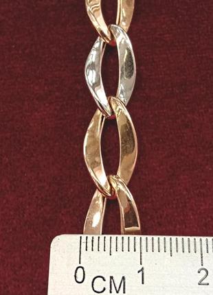 Декоративный комбинированный золотой женский браслет2 фото