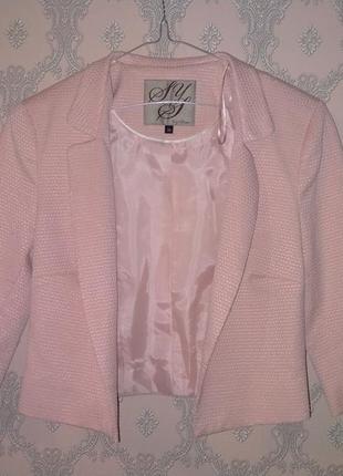 Женский пиджак розовый steps1 фото