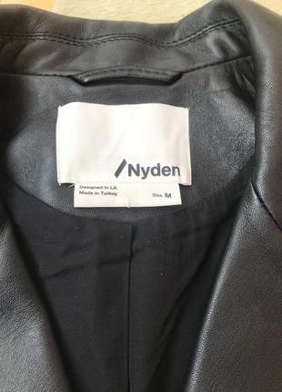 Фирменная куртка nyden for h&m limited edition , кожа натуральная .7 фото