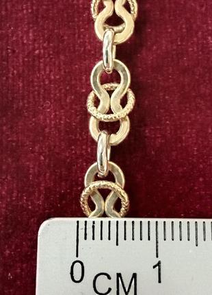 Золотой декоративный женский браслет комбинированный2 фото