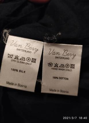Van bery шовкова блузка,квітковий принт,100%шовк7 фото