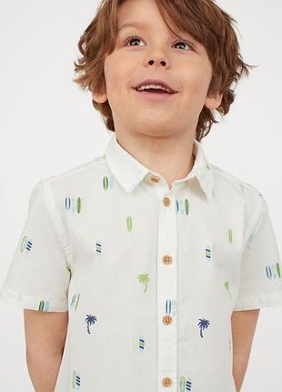 Стильная хлопковая рубашка h&m