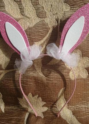 Обруч с ушками зайчик