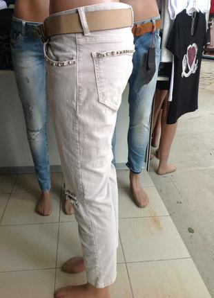 Белые модные штаны3 фото