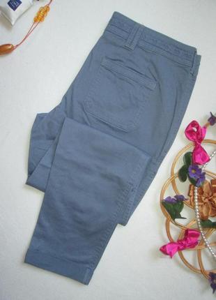Шикарные штаны чинос дымчатый синий с ажурной окантовкой tu.7 фото