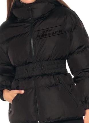 Чорна куртка з принтом moncler2 фото