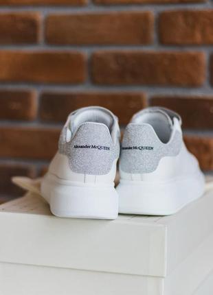 Женские кроссовки alexander mcqueen white gray7 фото