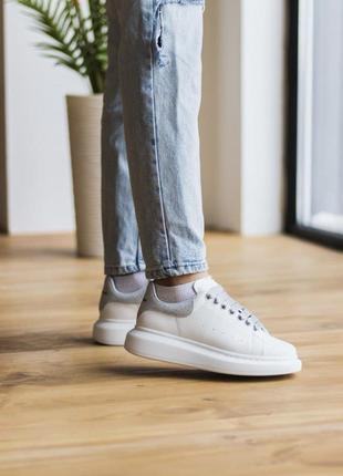 Жіночі кросівки alexander mcqueen white gray3 фото