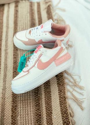 Жіночі кросівки nike air force shadow white/pink