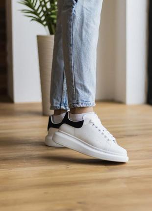 Alexander mcqueen white black leather🆕шикарные кроссовки🆕купить наложенный платёж7 фото