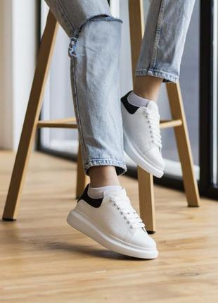 Alexander mcqueen white black leather🆕шикарные кроссовки🆕купить наложенный платёж6 фото