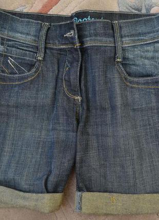 Шорты из плотного джинса с высокой посадкой1 фото