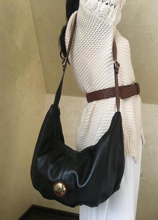 Кожаная сумка кросс боди шопер vintage coccinella italian винтаж