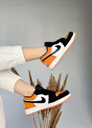 Nike air jordan 1retro black/orang🆕шикарные кроссовки найк🆕купить наложенный платёж