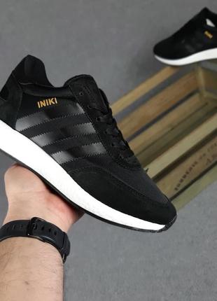 Adidas iniki чёрные с белым 🆕шикарные кроссовки адидас🆕купить наложенный платёж