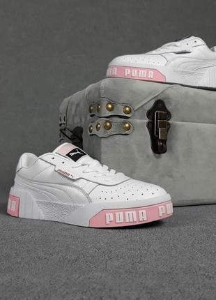 Puma cali білі з рожевим 🆕шикарні кросівки пума🆕купити накладений платіж4 фото
