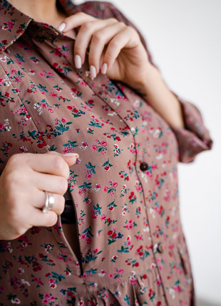 Сукня для вагітних з секретом для годування (платье для беременных и кормящих)2 фото