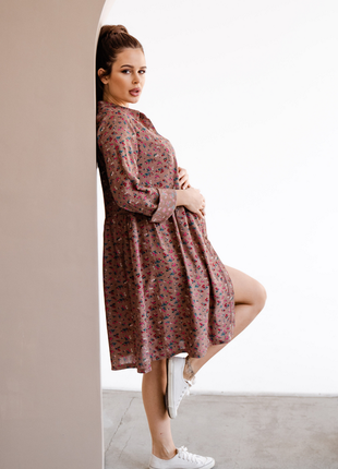 Сукня для вагітних з секретом для годування (платье для беременных и кормящих)5 фото