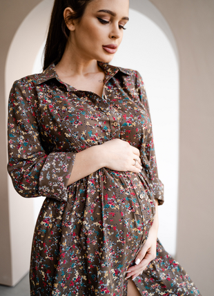 Сукня для вагітних з секретом для годування (платье для беременных и кормящих)4 фото
