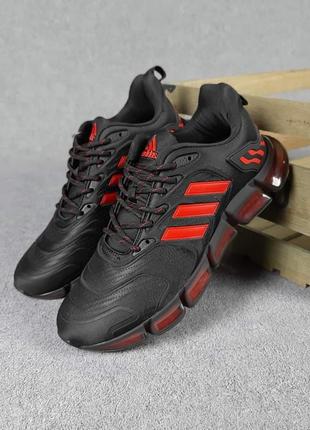 Мужские кроссовки adidas vento чёрные с красным