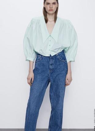 Рубашка zara, рубашка с воротником