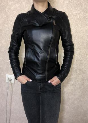Куртка женская пиджак косуха натуральная кожа фабричная турция5 фото