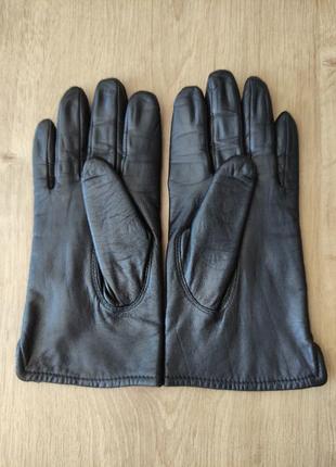 Стильні жіночі шкіряні рукавички, німеччина, р. 74 фото