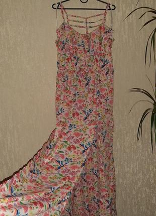 Шикарний сукня сарафан максі з розрізами💥1 фото