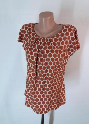 Трендовая шелковая блуза в горох от бренда boden3 фото
