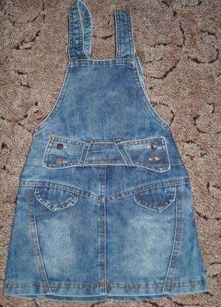 Джинсовый сарафан для девочки 2