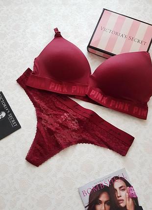 Victoria's secret комплект набор бюст бра лиф білизна белье виктория сикрет
