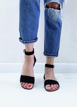 Женские замшевые босоножки, разные цвета