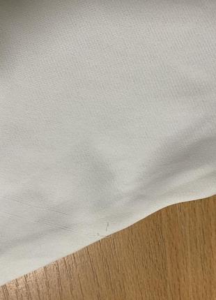 Блуза белая с черными кантами и воланом длинного рукава, турция, 14/42 (3317)7 фото
