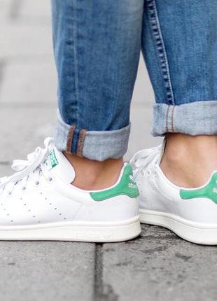 Кеды adidas stan smith "white/green"