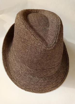 Шляпа мужская корочневая бежевая челентанка демисезон3 фото