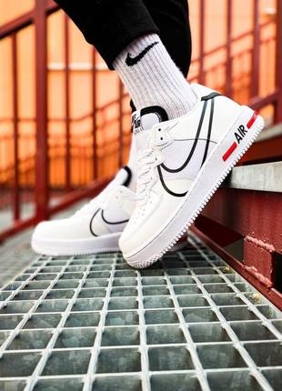 Кроссовки  nike air force 1 react "white/black"