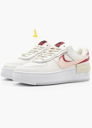 Женские кроссовки nike air force 1 shadow pink white  36-37-38-39