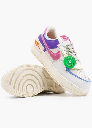 Женские кроссовки nike air force 1 shadow beige/pale ivory-pink 36-37-38-39