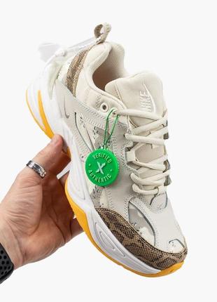 Кроссовки nike m2k tekno beige yellow