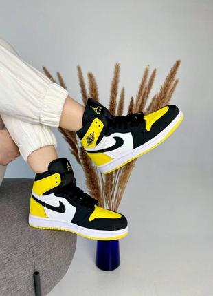 Жіночі кросівки nike jordan high жовті післяплата (36-41)